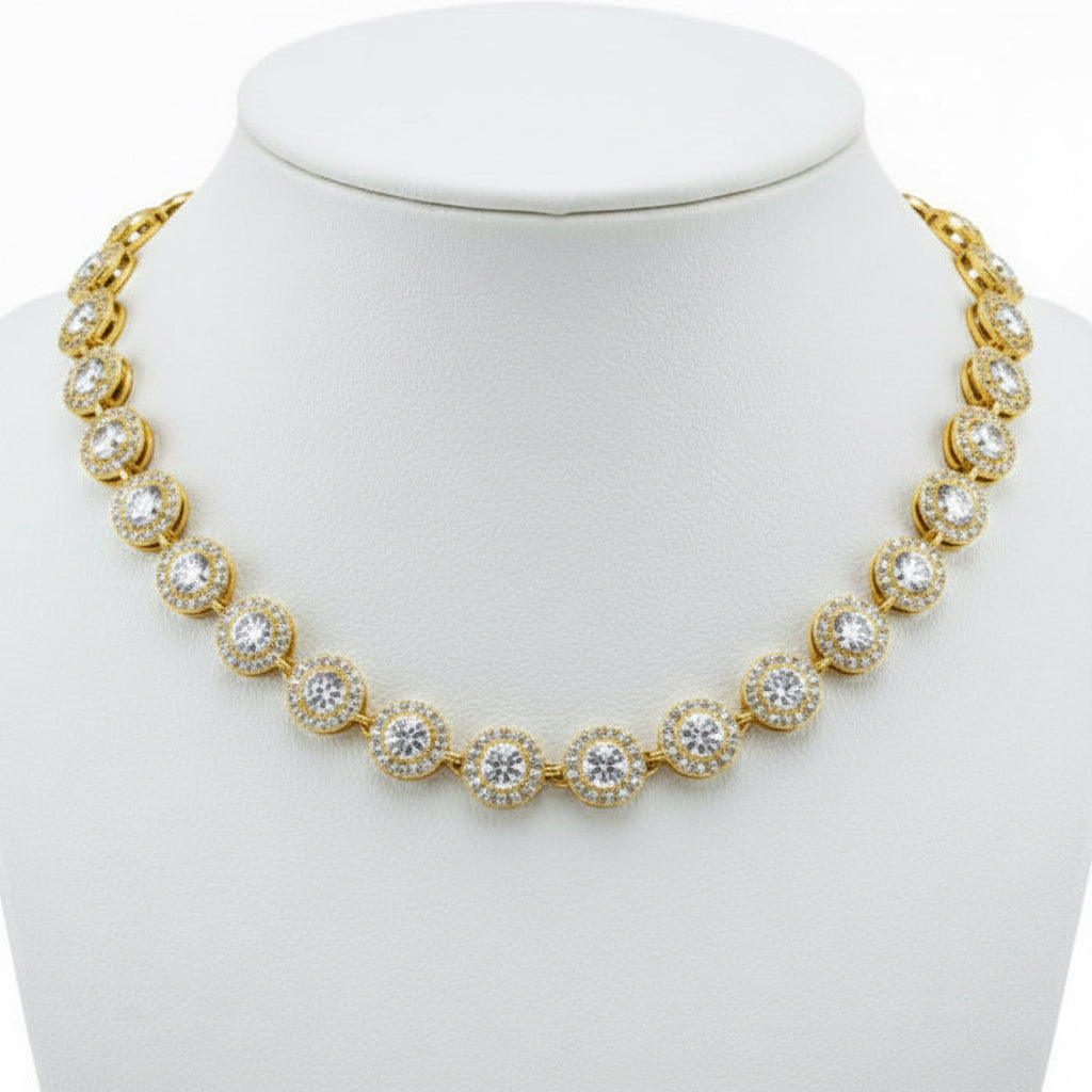 COLLANA CON ZIRCONI ROTONDI COLORATI