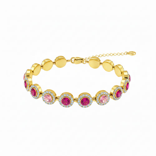BRACCIALE CON ZIRCONI ROTONDI COLORATI