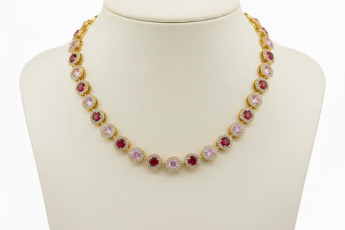 COLLANA CON ZIRCONI ROTONDI COLORATI