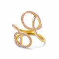ANELLO INTRECCIATO CON STRASS - ORO