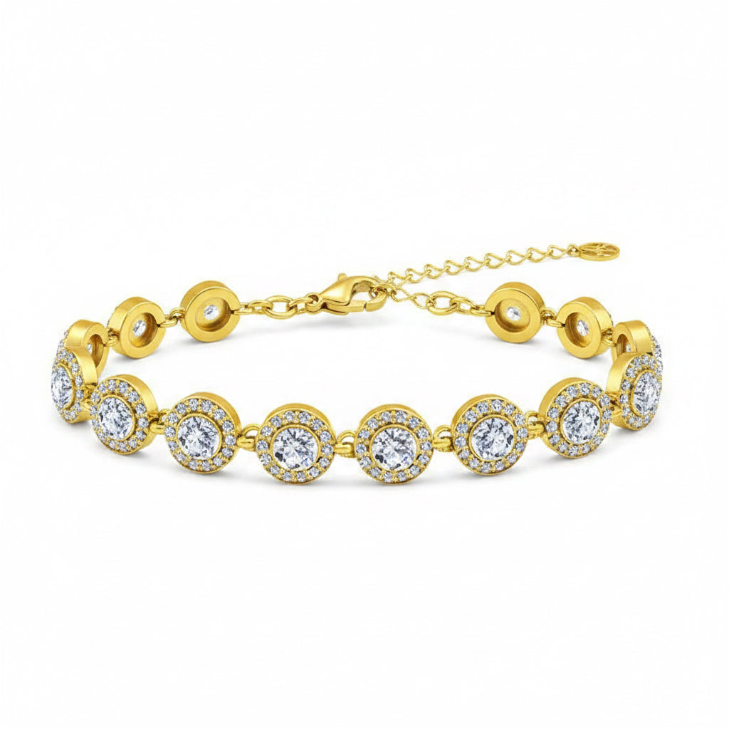BRACCIALE CON ZIRCONI ROTONDI COLORATI